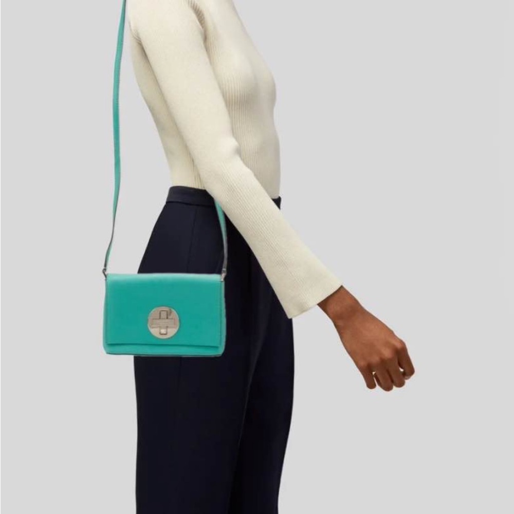 Kate Spade Turquoise Clutch with Metallic Detail